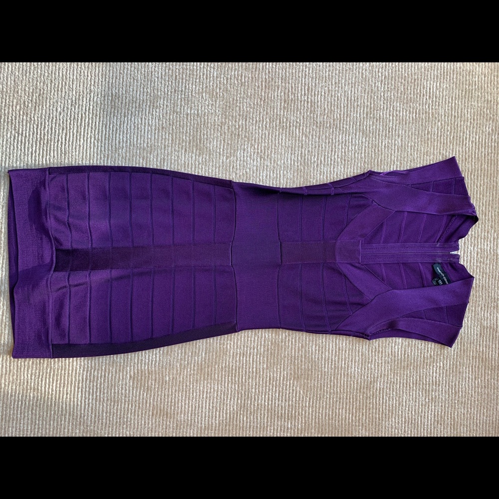 Bright purple French Connection bandage dress